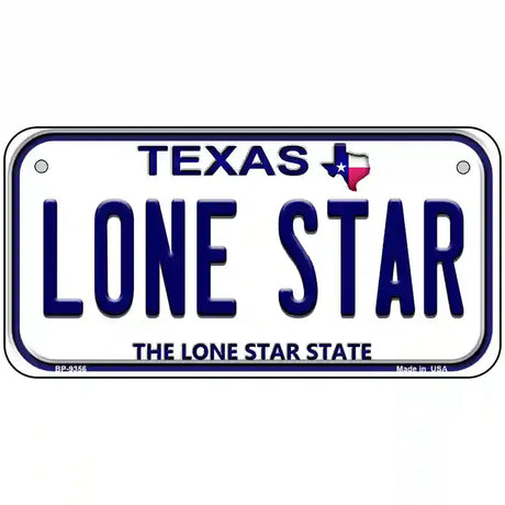 Lone Star Texas Novelty Metal License Plate 6" x 3" (BP)