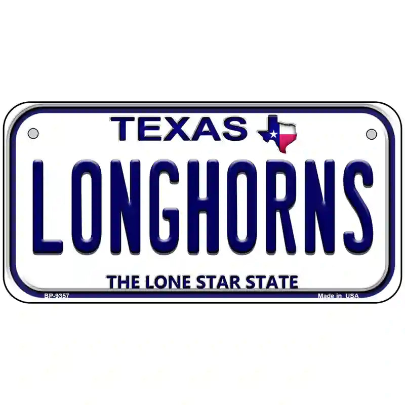 Longhorn Texas Novelty Metal License Plate