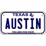 Austin Texas Novelty Metal License Plate 6" x 3" (BP)