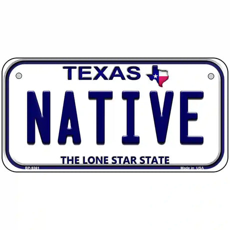 Native Texas Novelty Metal License Plate 6" x 3" (BP)