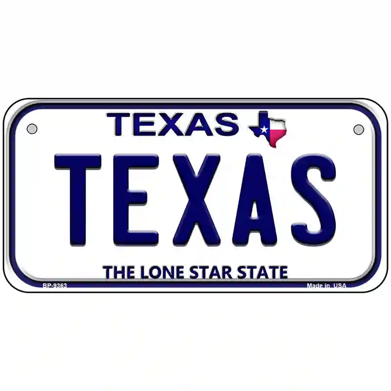 Texas Novelty Metal License Plate 6" x 3" (BP)