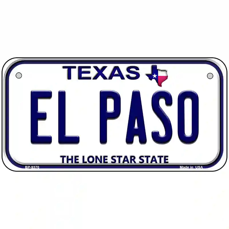 El Paso Texas Novelty Metal License Plate