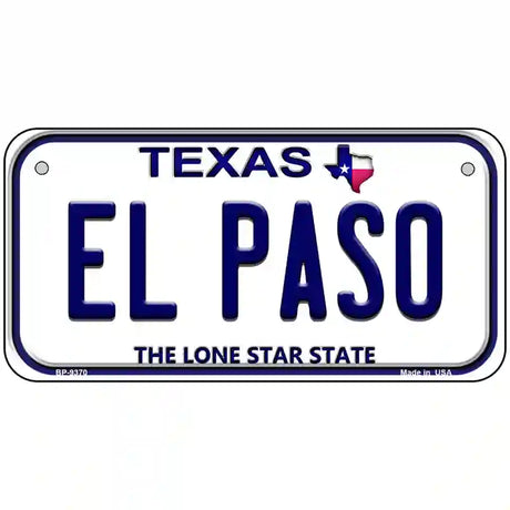 El Paso Texas Novelty Metal License Plate 6" x 3" (BP)