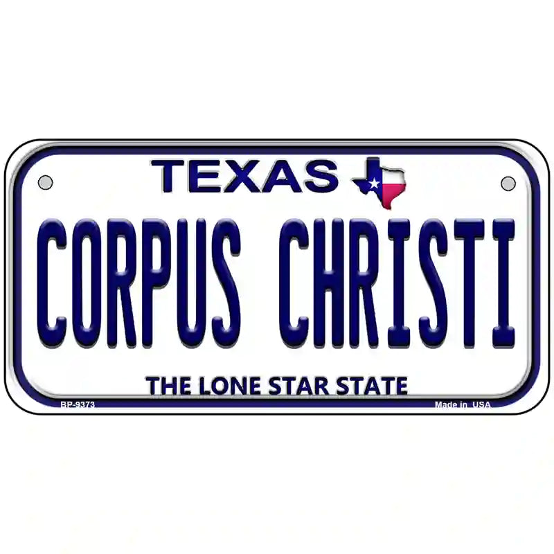 Corpus Christi Texas Novelty Metal License Plate 6" x 3" (BP)