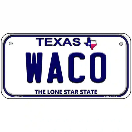 Waco Texas Novelty Metal License Plate 6" x 3" (BP)