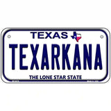 Texarkana Texas Novelty Metal License Plate 6" x 3" (BP)