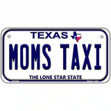 Moms Taxi Texas Novelty Metal License Plate 6" x 3" (BP)