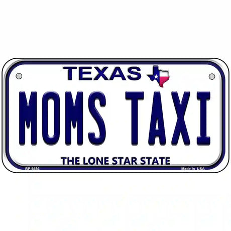 Moms Taxi Texas Novelty Metal License Plate 6" x 3" (BP)