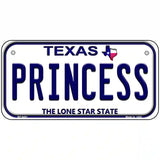 Princess Texas Novelty Metal License Plate 6" x 3" (BP)