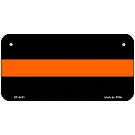 Thin Orange Line Novelty Metal License Plate 6" x 3" (BP)