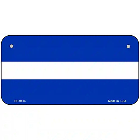 Thin White Line On Blue Novelty Metal License Plate 6" x 3" (BP)