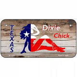 Dixie Chicks Texas Wood Novelty Metal License Plate 6" x 3" (BP)