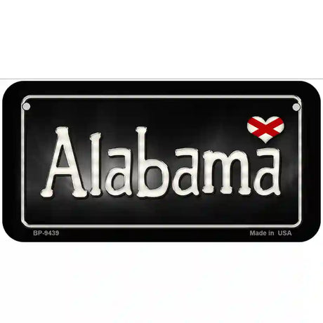 Alabama Flag Script Metal Novelty License Plate 6" x 3" (BP)