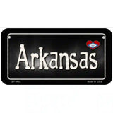 Arkansas Flag Script Metal Novelty License Plate 6" x 3" (BP)