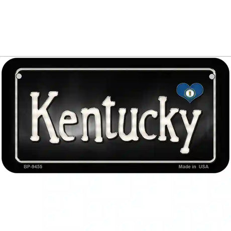 Kentucky Flag Script Metal Novelty License Plate 6" x 3" (BP)