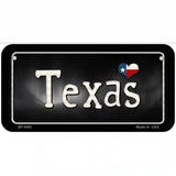 Texas Flag Script Metal Novelty License Plate 6" x 3" (BP)