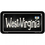 West Virginia Flag Script Metal Novelty License Plate 6" x 3" (BP)