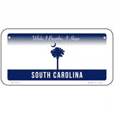 South Carolina Dark Blue Blank Novelty Metal License Plate 6" x 3" (BP)