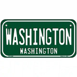 Washington Green Novelty Metal License Plate 6" x 3" (BP)