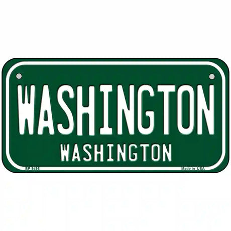 Washington Green Novelty Metal License Plate 6" x 3" (BP)