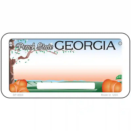 Georgia Peach State Blank Novelty Metal License Plate 6" x 3" (BP)