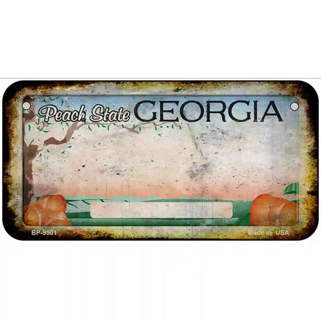 Georgia Rusty Novelty Metal License Plate 6" x 3" (BP) / Yes