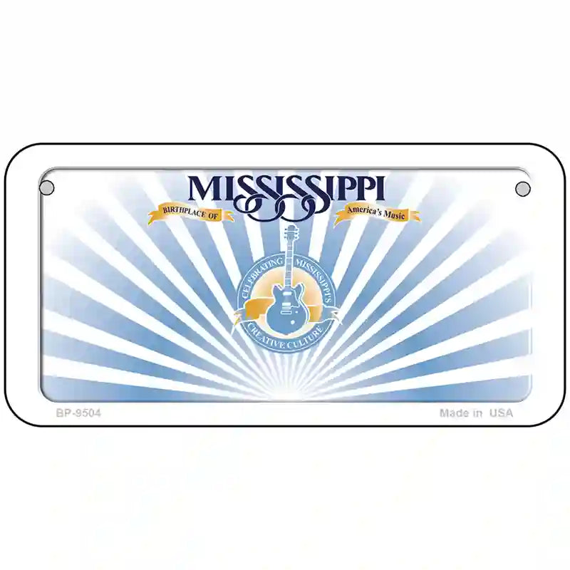 Mississippi Creative Culture Blank Novelty Metal License Plate 6" x 3" (BP)