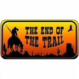 End Of Trail Scenic Novelty Metal License Plate 6" x 3" (BP)