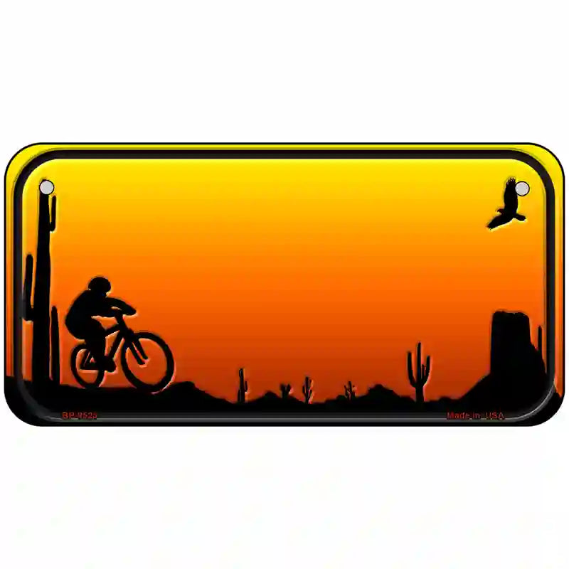 Biker Blank Scenic Novelty Metal License Plate 6" x 3" (BP)