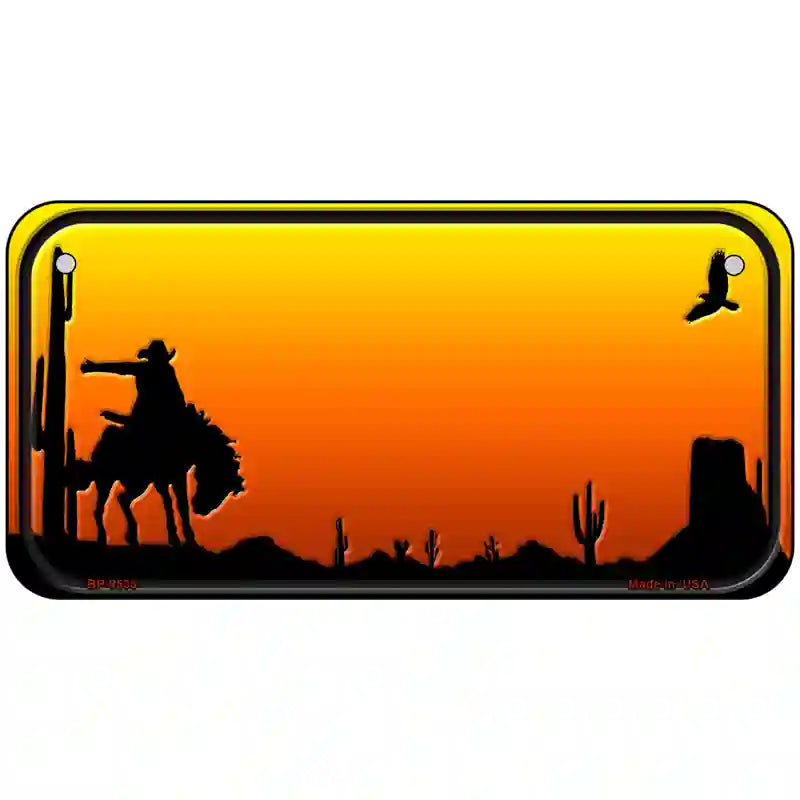 Rodeo Blank Scenic Novelty Metal License Plate 6" x 3" (BP)