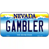 Gambler Nevada Novelty Metal License Plate 6" x 3" (BP)