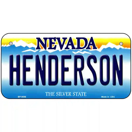 Henderson Nevada Novelty Metal License Plate 6" x 3" (BP)