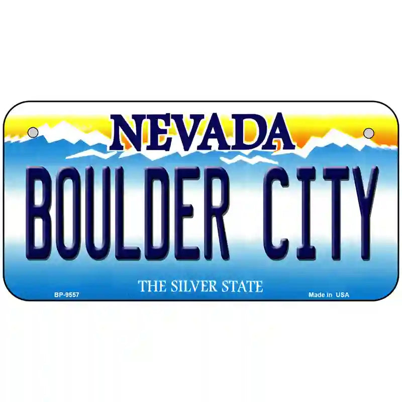 Boulder City Nevada Novelty Metal License Plate 6" x 3" (BP)