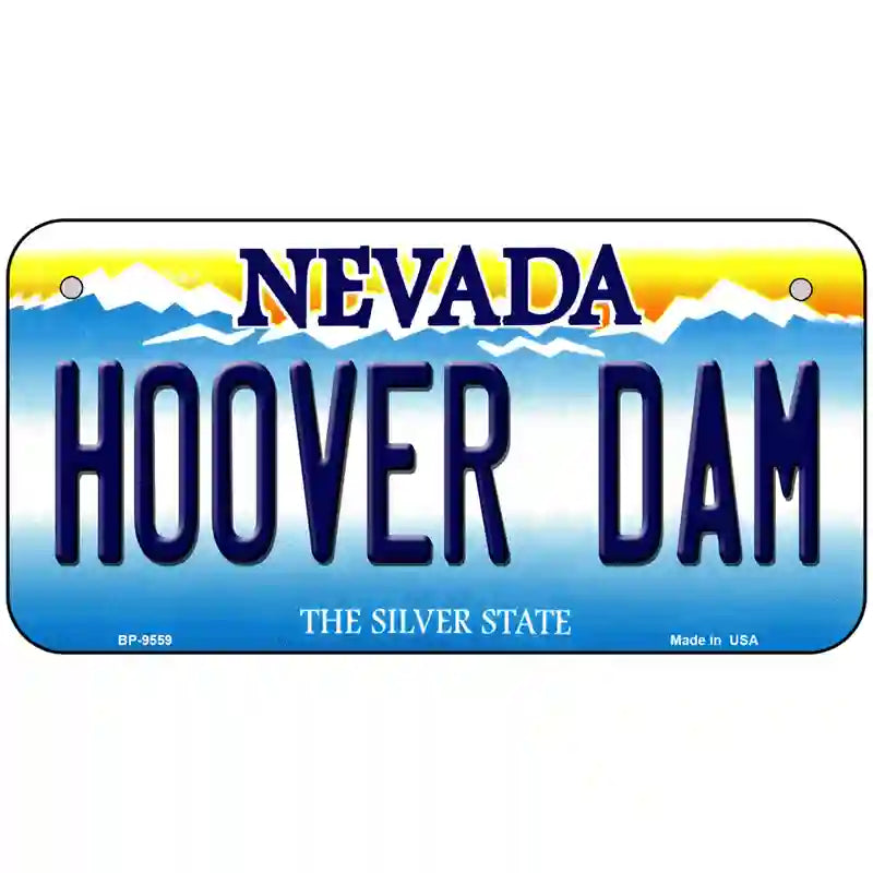 Hoover Dam Nevada Novelty Metal License Plate 6" x 3" (BP)