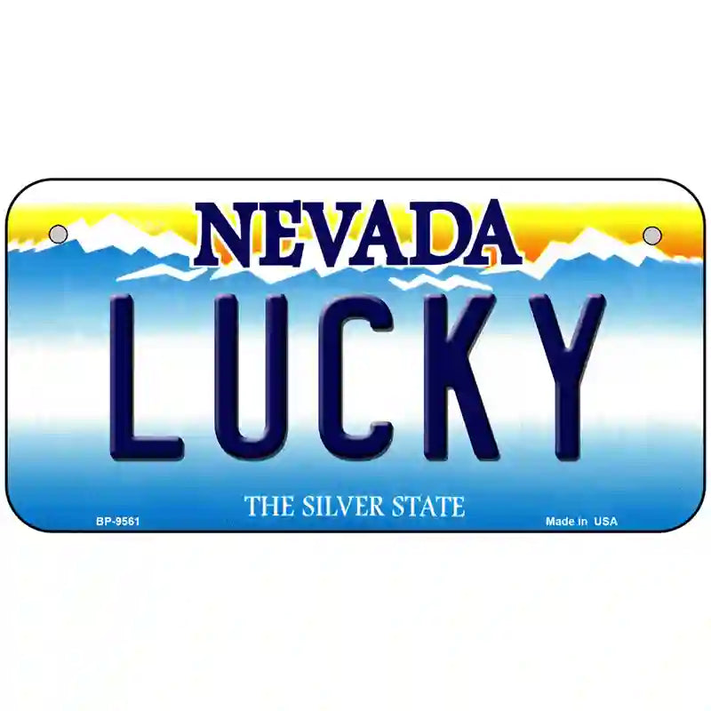 Lucky Nevada Novelty Metal License Plate 6" x 3" (BP)