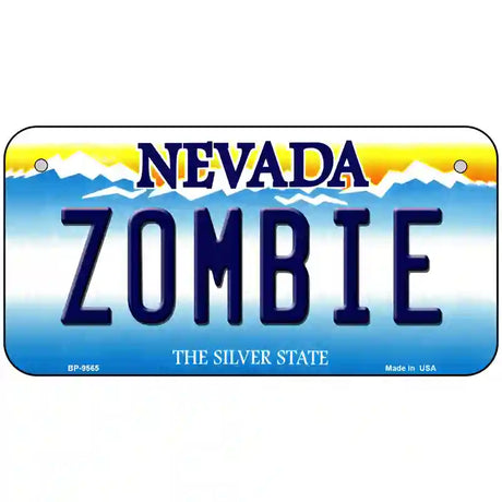 Zombie Nevada Novelty Metal License Plate 6" x 3" (BP)