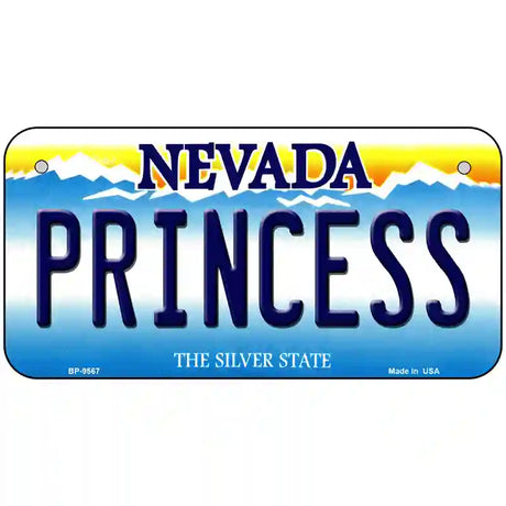 Princess Nevada Novelty Metal License Plate 6" x 3" (BP)