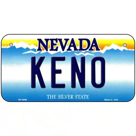 Keno Nevada Novelty Metal License Plate 6" x 3" (BP)