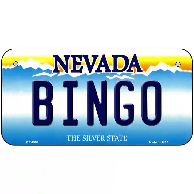 Bingo Nevada Novelty Metal License Plate 6" x 3" (BP)