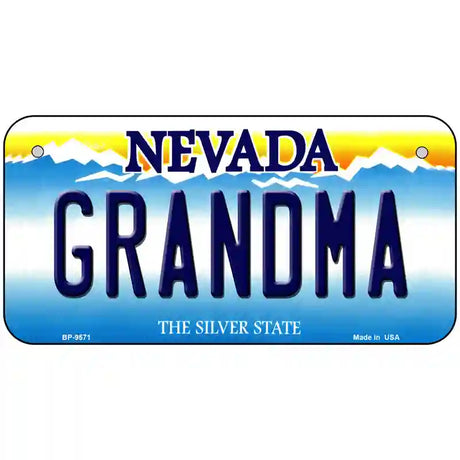 Grandma Nevada Novelty Metal License Plate 6" x 3" (BP)