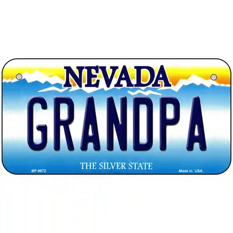 Grandpa Nevada Novelty Metal License Plate 6" x 3" (BP)