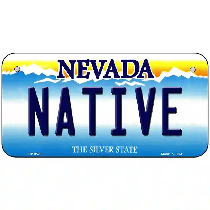 Native Nevada Novelty Metal License Plate 6" x 3" (BP)