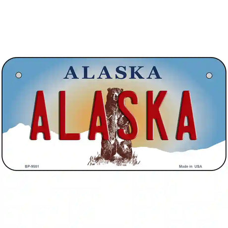 Alaska State Novelty Metal License Plate 6" x 3" (BP)