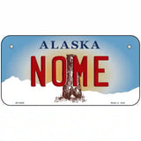 Nome Alaska State Novelty Metal License Plate 6" x 3" (BP)