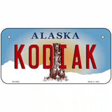 Kodiak Alaska State Novelty Metal License Plate 6" x 3" (BP)