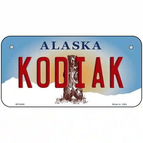 Kodiak Alaska State Novelty Metal License Plate 6" x 3" (BP)