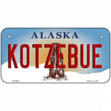 Kotzebue Alaska State Novelty Metal License Plate 6" x 3" (BP)