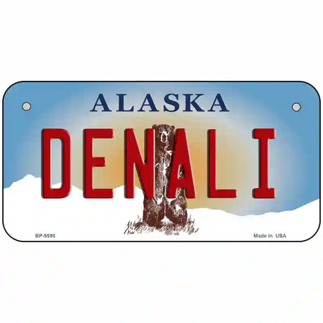 Denali Alaska State Novelty Metal License Plate 6" x 3" (BP)