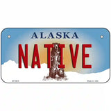 Native Alaska State Novelty Metal License Plate 6" x 3" (BP)