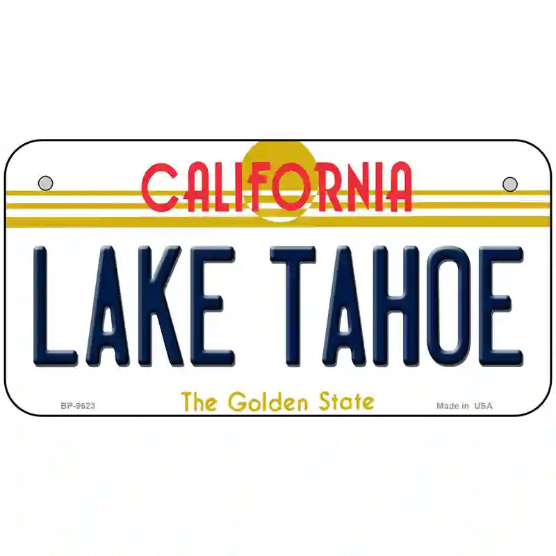 Lake Tahoe California Novelty Metal License Plate 6" x 3" (BP)